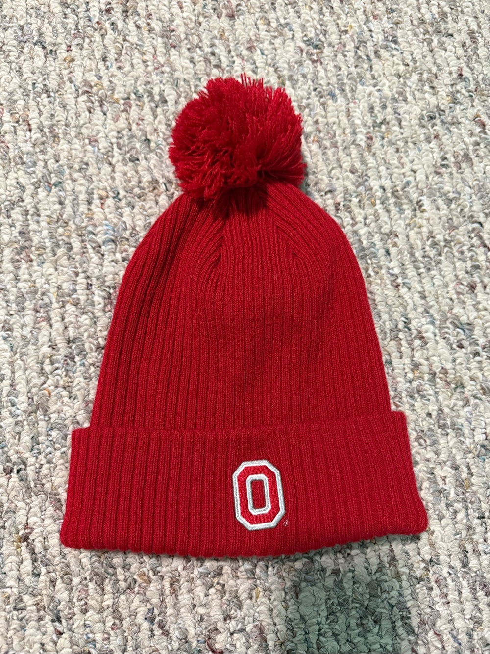 Nike Ohio State Buckeyes Red Pom Beanie – One Size (NWOT)